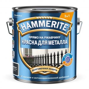 Краска алкидная для металлических поверхностей Hammerite гл. глянц. тем-серая RAL 7016 (2л)