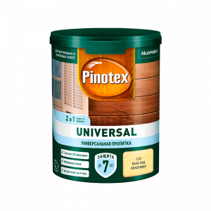 Пинотекс Универсал база под колеровку (0,9л) 2в1 универсальная пропитка для древесины