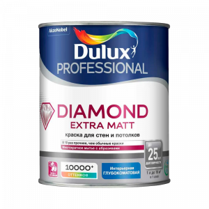 Краска Dulux Trade Diamond  Extra Matt водно-дисперсионная глубокоматовая база BC ( 0,9л)