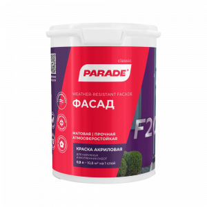 Краска фасадная PARADE F20 Фасад база А 0,9л