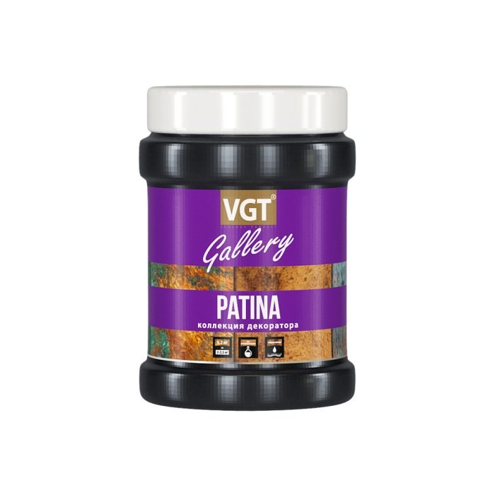 Состав лессирующий "Gallery" матовый с эффектом чернения Patina 0,2кг