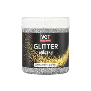 Блестки сухие для декорирования PET GLITTER (серебро) 0,05кг