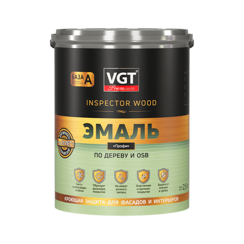 Эмаль по дереву "Профи" черная, 1кг